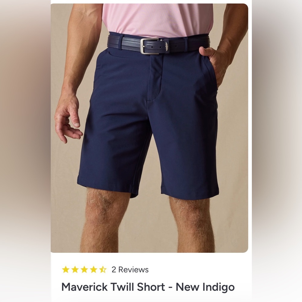 Straight Down Maverick Twill Golf Short